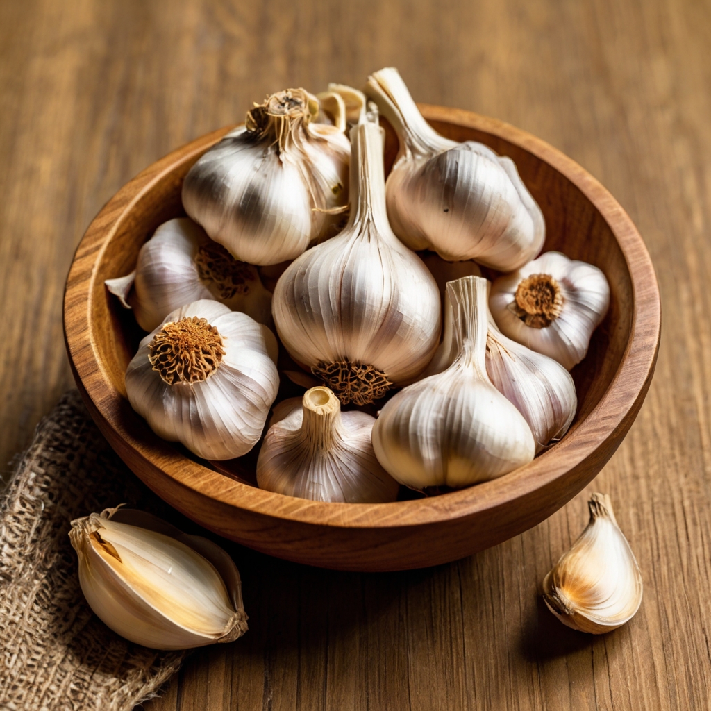 Leonardo_Kino_XL_Creat_me_a_picture_of_dried_garlic_in_a_woode_0